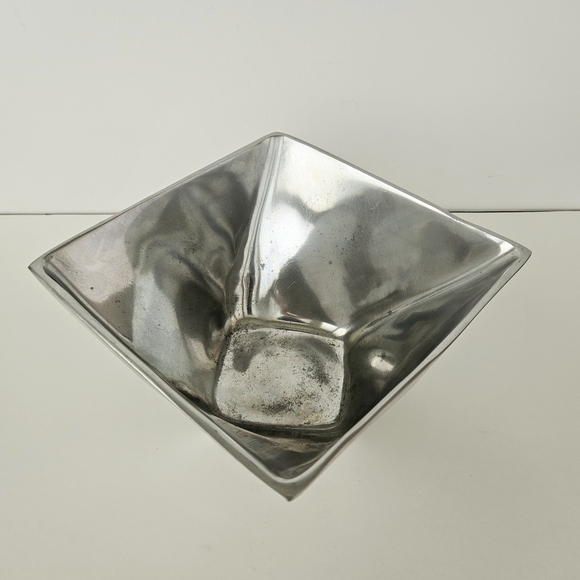 Holland Boone Vintage Polished Pewter Square Serving/Decorative Bowl - Picture 4 of 8